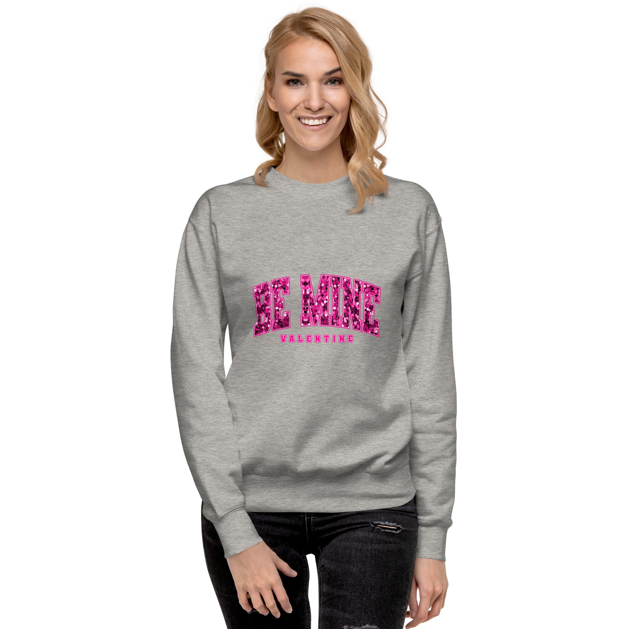 Be Mine Valentine "Faux" Sequin Sweatshirt
